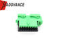 953490-3 16 Pin Female Tyco AMP Connectors Green Color