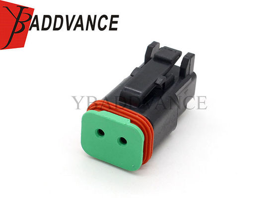 DT06-2S-E004 Black Ehanced 2 Pin Female Deutsch Automotive Connectors With Clips