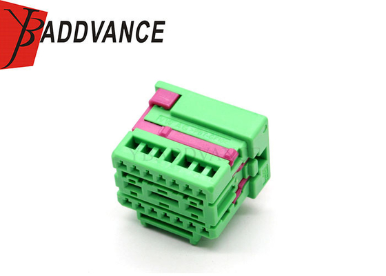 17 Pin Female Electrical PBT GF10 Connector Green Color For Automotive Cars