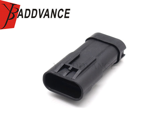 12162190 4 Way 4 Pin Male Automotive Electrical Wire Connectors Black For GM