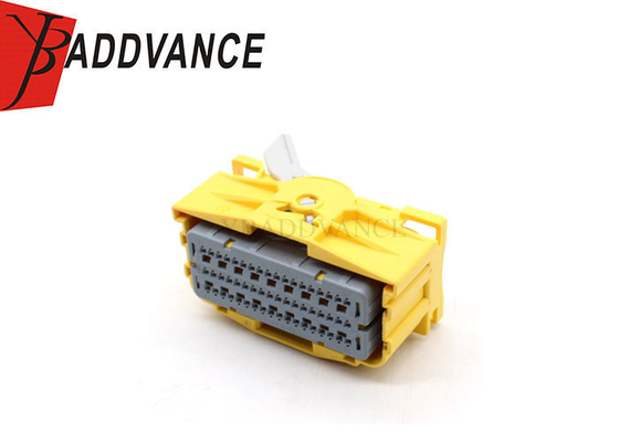 Yellow Color Delphi 54 Pin Female PBT GF20 Auto Wire-to-Board ECU Connector